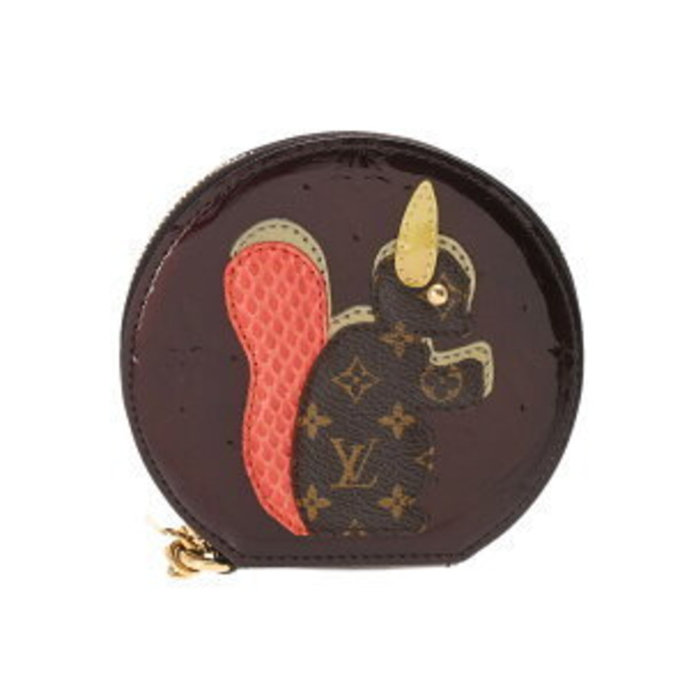 Louis Vuitton Purple Amarante Python Chain Porte … - image 1